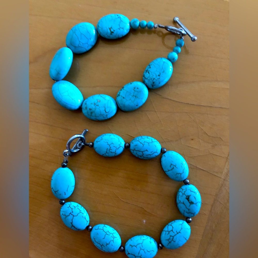 Faux turquoise bracelets